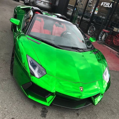 Hexis Super Chrome Green Gloss Vinyl Wrap | HX30SCH04B