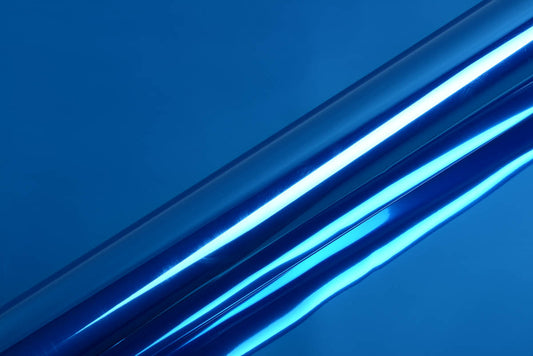 Hexis Super Chrome Blue Satin Vinyl Wrap | HX30SCH05S