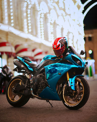 Hexis Super Chrome Light Blue Gloss Vinyl Wrap | HX30SCH11B