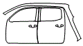2021 Toyota Tacoma Double Cab TRD Off-Road Door and Rear Fender Kit - PPF