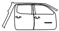 2021 Toyota Tacoma Double Cab TRD Off-Road Rear Fender and Door Kit - PPF