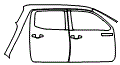 2019 Toyota Tacoma Rear Fender and Door Kit - PPF