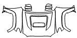 2022 Toyota Tacoma  TRD Pro Full Hood, Fender and Mirror Kit - PPF