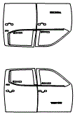 2023 Toyota Tundra CrewMax SR5 Door Kit - PPF