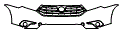 2013 Toyota Highlander Base Grille and Bumper Kit - PPF