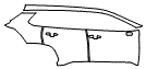 2025 Toyota Corolla Cross Hybrid SE Rear Fender and Door Kit