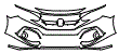 2019 Honda Civic Sedan Si Bumper Kit - PPF