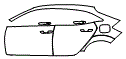 2019 Honda Civic Hatchback Rear Fender and Door Kit - PPF