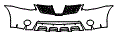 2009 Nissan Rogue S Grille and Bumper Kit - PPF