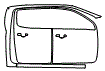 2023 Ford Ranger XL Door and A-Pillar Kit - PPF