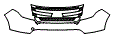 2014 Ford Explorer Grille and Bumper Kit - PPF