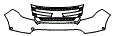 2014 Ford Explorer Grille and Bumper Kit - PPF