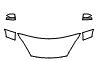 2018 Ford Fiesta  Sedan Titanium  Hood, Fender and Mirror Kit