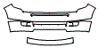 2009 Ford Edge Lower Bumper, Luggage Area and Upper Bumper Kit - PPF