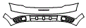 2008 Ford Taurus X Eddie Bauer Lower Bumper and Upper Bumper Kit - PPF