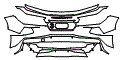 2022 Chevrolet Corvette  Convertible Rear Bumper Kit - PPF