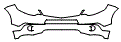 2008 Acura RDX Lower Bumper and Upper Bumper Kit - PPF