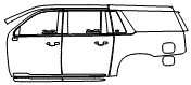2023 Cadillac Escalade  Sport Door and Rear Fender Kit - PPF