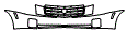 2005 Cadillac CTS Grille and Bumper Kit - PPF