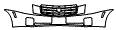 2006 Cadillac CTS Grille and Bumper Kit - PPF