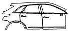 2023 Cadillac XT5 Premium Luxury Door and Rear Fender Kit - PPF