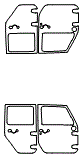 2013 Jeep Wrangler Unlmited Sport S Door Kit - PPF