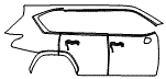 2023 Lexus LX  F Sport Handling Door and Rear Fender Kit - PPF