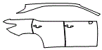 2018 Lexus RX 450h Base Door, Rear Fender and A-Pillar Kit - PPF
