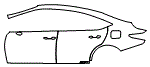 2025 Lexus ES  Base Door and Rear Fender Kit - PPF