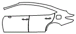 2020 Lexus ES  Luxury Door and Rear Fender Kit - PPF