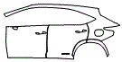 2021 Lexus NX 300h F Sport Black Line Rear Fender and Door Kit - PPF