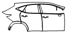 2023 Lexus NX Door and Rear Fender Kit - PPF