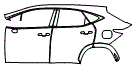 2023 Lexus NX Door and Rear Fender Kit - PPF