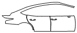 2021 Lexus LS  Base Rear Fender and Door Kit - PPF