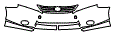2011 Lexus HS 250h Grille and Bumper Kit - PPF