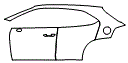 2024 Lexus UX  Base Rear Fender and Door Kit - PPF