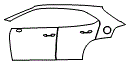 2025 Lexus UX 300h Base Rear Fender and Door Kit - PPF