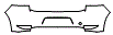 2015 Volkswagen Golf 4 Door e-Golf Rear Bumper Kit - PPF