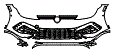 2022 Volkswagen Golf R Bumper Kit - PPF