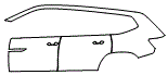 2023 Volkswagen Atlas (Canada) Door and Rear Fender Kit - PPF