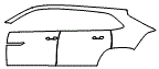 2023 Volkswagen Atlas Cross Sport (Canada) R-Line Door and Rear Fender Kit - PPF