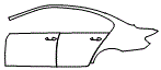 2014 BMW 535 Sedan Modern Line Door and Rear Fender Kit - PPF