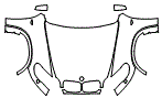 2013 BMW X5 Full Hood, Fender and Mirror Kit - PPF