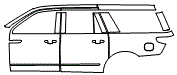 2024 Lincoln Navigator Extended Reserve L Rear Fender and Door Kit - PPF