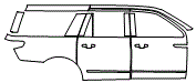 2023 Lincoln Navigator  Reserve L Rear Fender and Door Kit - PPF