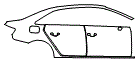 2020 Audi A3 Sedan Base Rear Fender and Door Kit - PPF