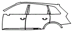2019 Audi Q7 Base Rear Fender and Door Kit - PPF