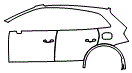 2025 Audi Q5 (Previous Generation)  Prestige Rear Fender and Door Kit - PPF