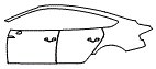 2023 Audi RS5 Rear Fender and Door Kit - PPF