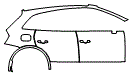2025 Audi Q5 (Previous Generation) PHEV Rear Fender and Door Kit - PPF